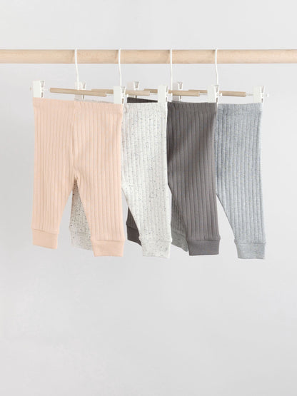 Mono/Neutral Baby Leggings 4 Pack (0mths-3yrs) image 2