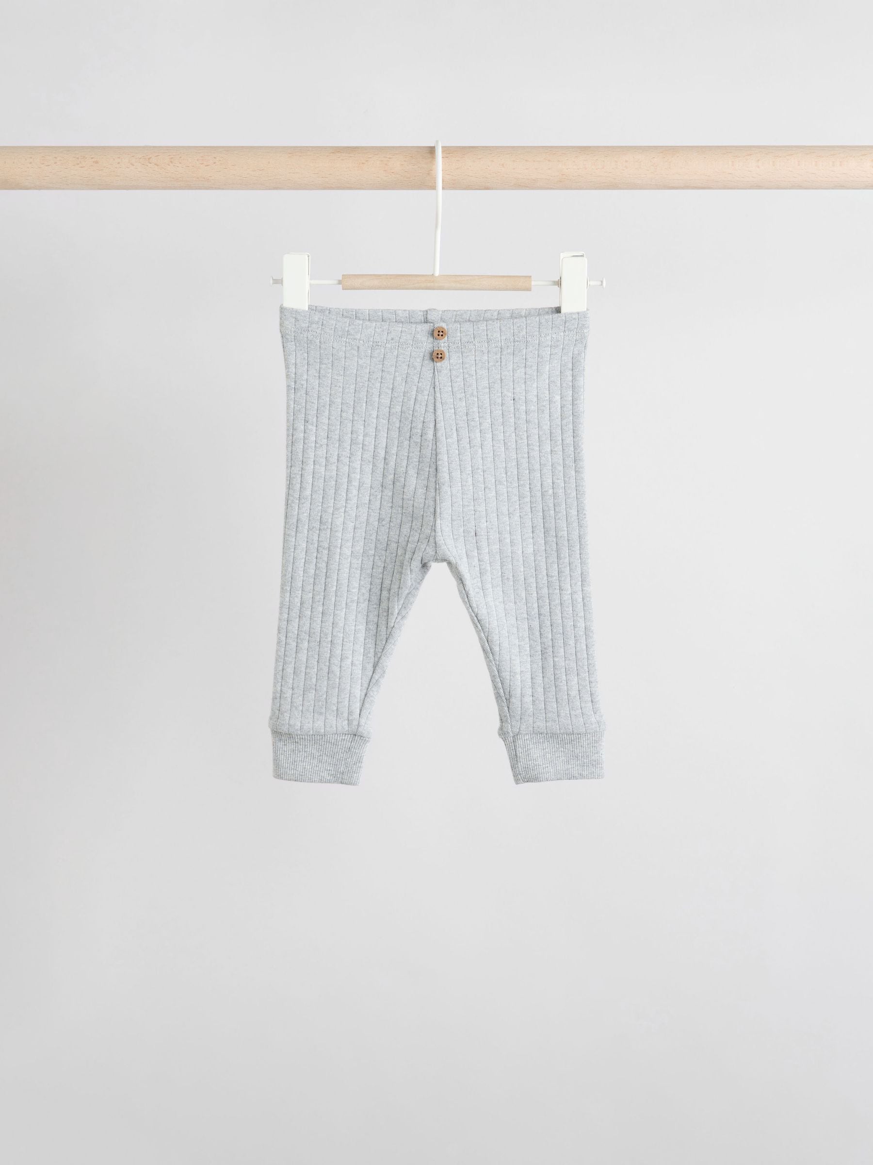 Mono/Neutral Baby Leggings 4 Pack (0mths-3yrs) image 5