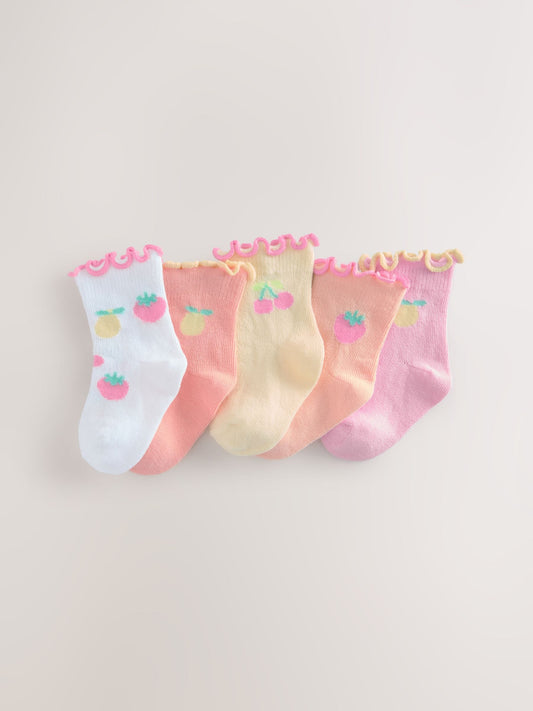 Bright Fruit Baby Socks 5 Pack (0mths-2yrs) image 1