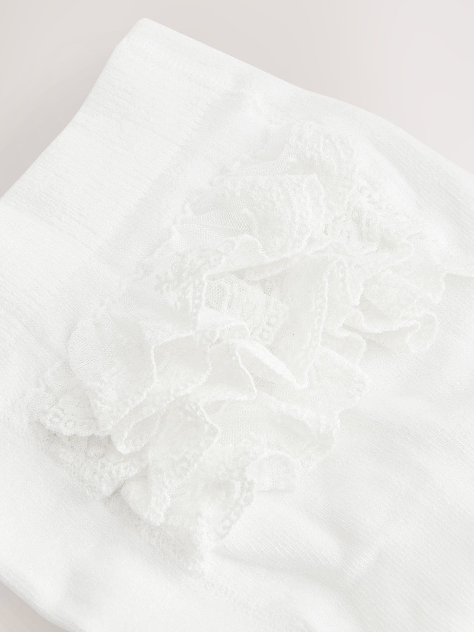Dsiney Kidz - White Occasion Ruffle Baby Tights image 3