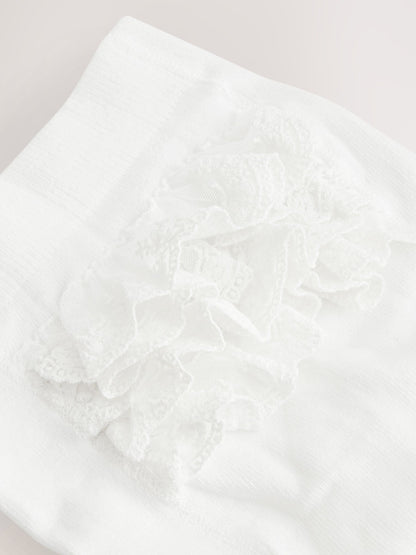 Dsiney Kidz - White Occasion Ruffle Baby Tights image 3