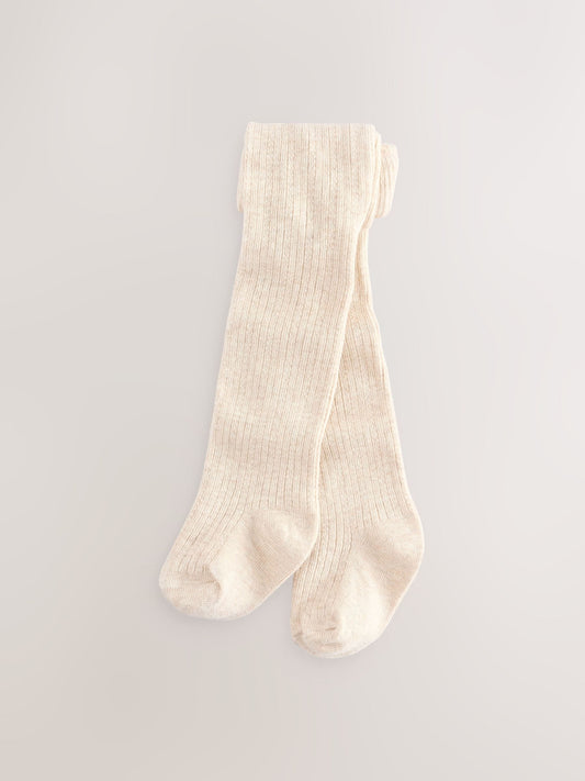 Pink Neutral Textured Baby Tights 3 Pack (0mths-2yrs) image 3