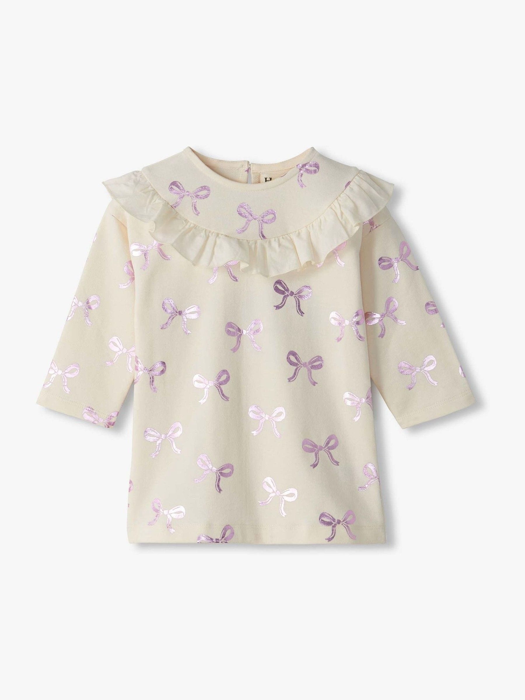 Dsiney Kidz - Hatley Natural Foil Bows Ruffle Dress image 1