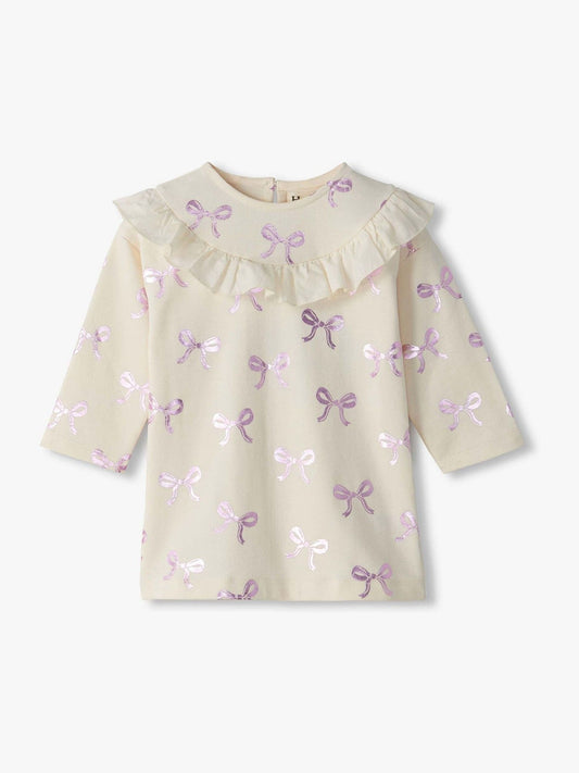 Dsiney Kidz - Hatley Natural Foil Bows Ruffle Dress image 1
