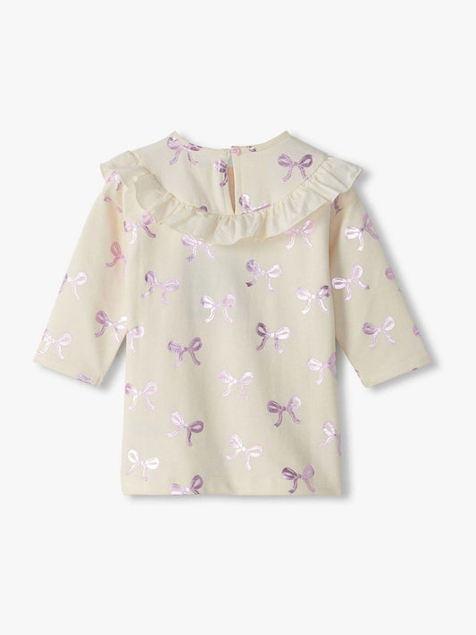 Dsiney Kidz - Hatley Natural Foil Bows Ruffle Dress image 2