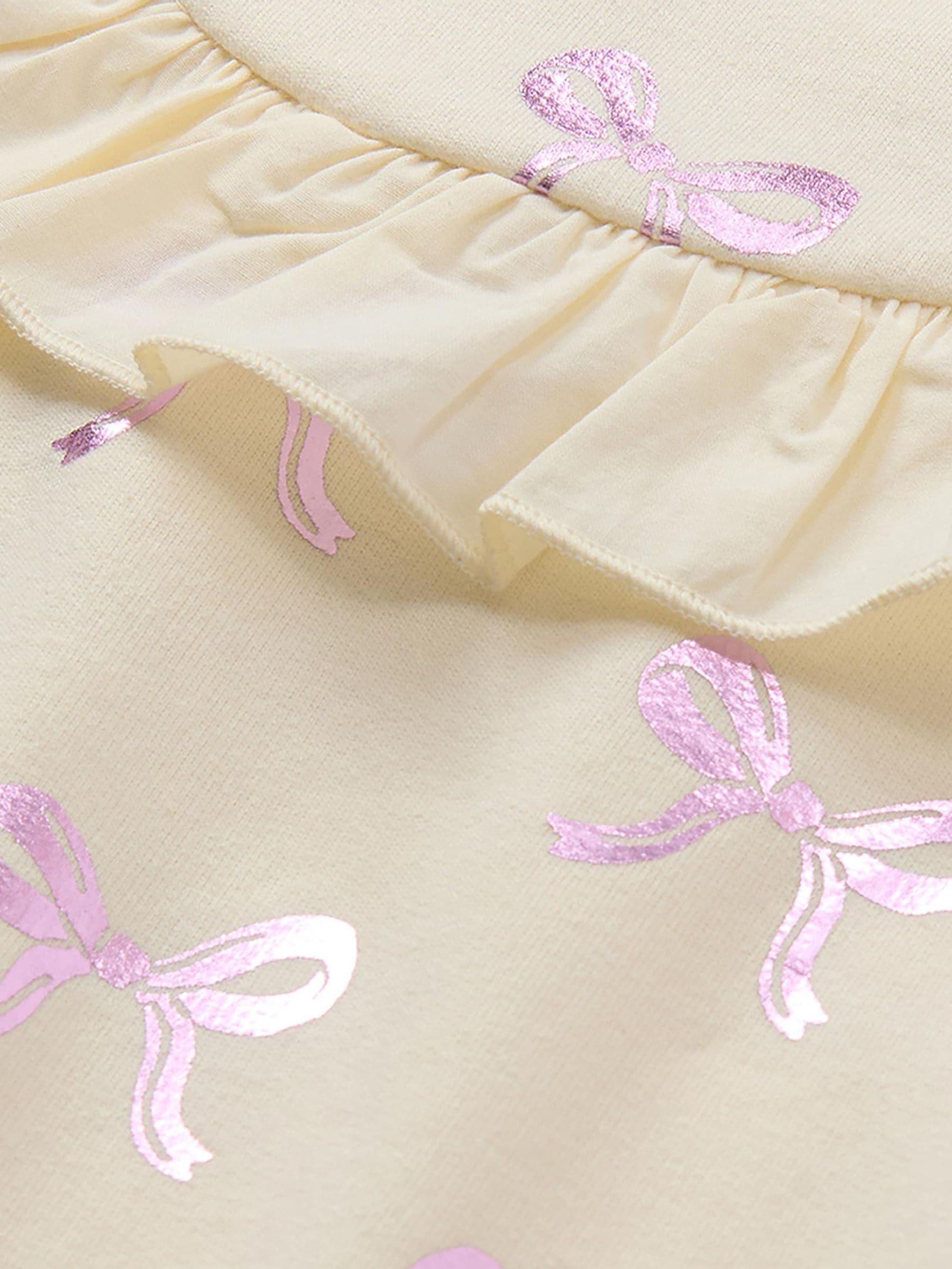 Dsiney Kidz - Hatley Natural Foil Bows Ruffle Dress image 3