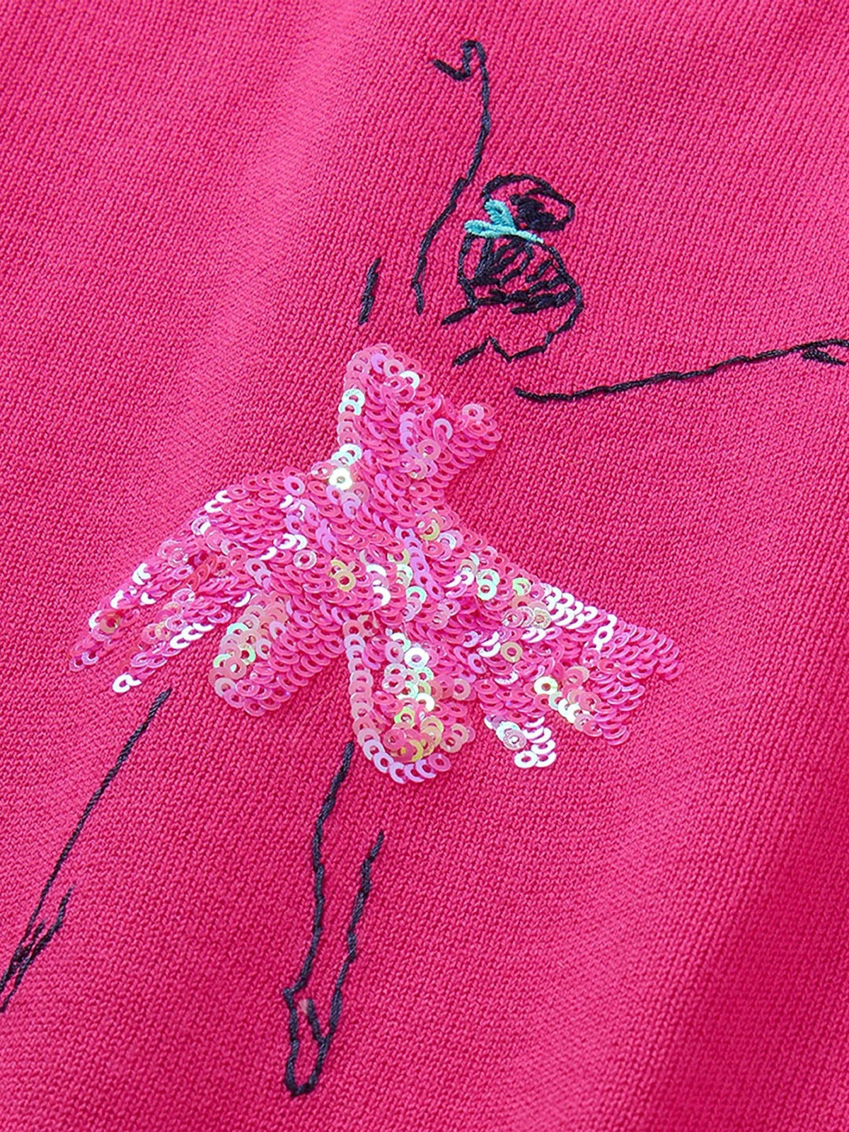 Dsiney Kidz - Hatley Pink Sequin Ballerina Crew Neck Jumper image 3