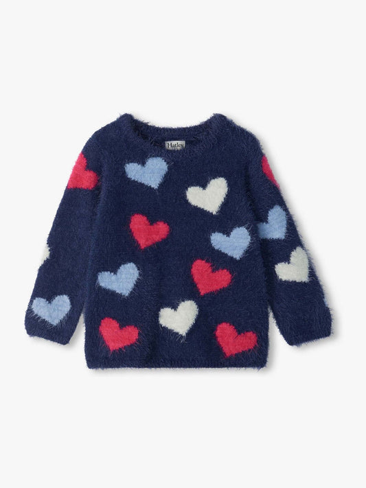 Dsiney Kidz - Hatley Blue Jumbo Hearts Everywhere Jumper image 1