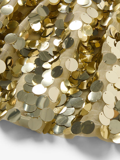 Hatley Yellow Gold Sequin Skirt - image 3