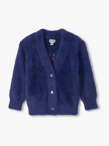 Dsiney Kidz - Hatley Blue Pink Bow Fuzzy Cardigan image 2