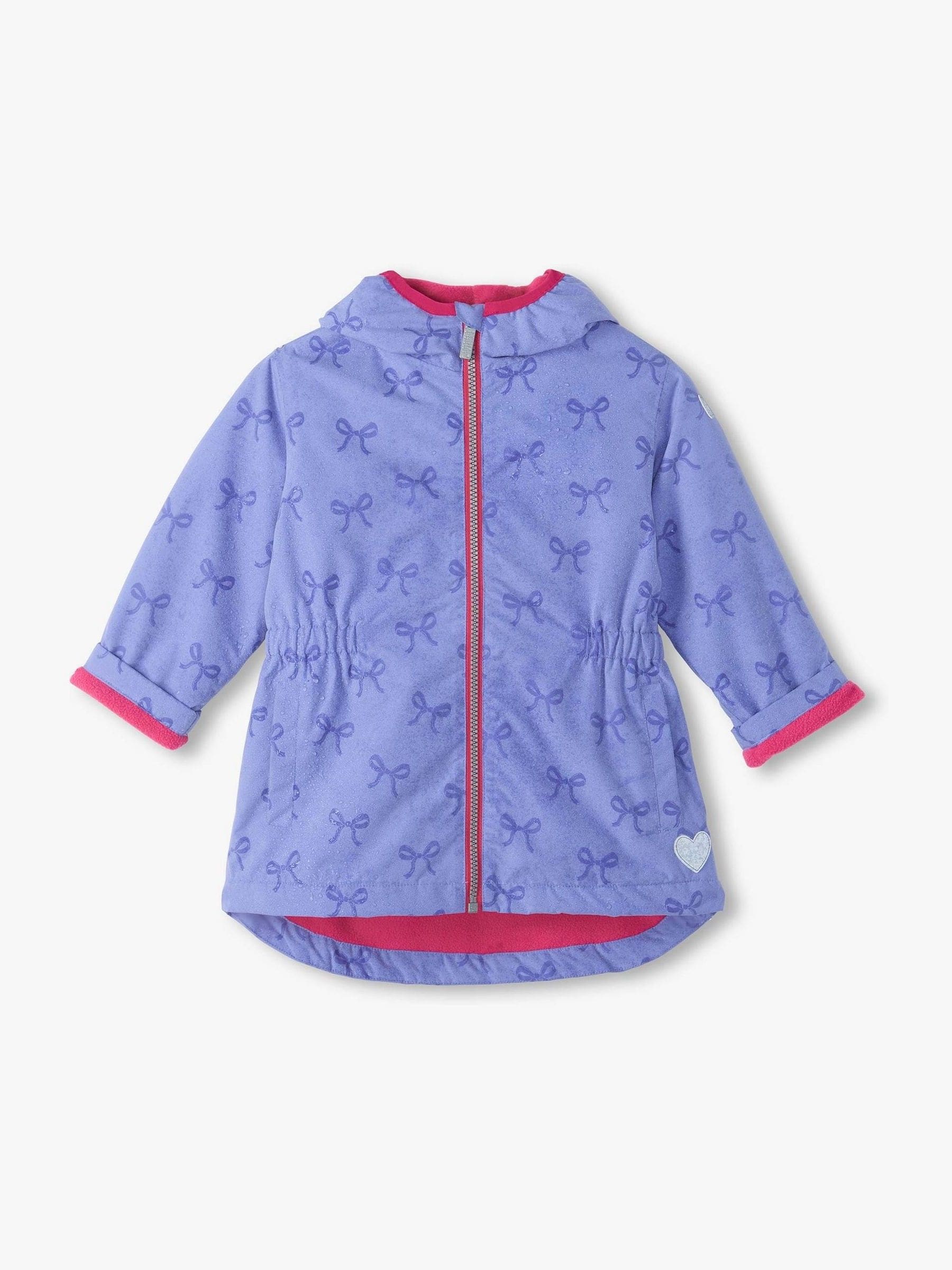 Dsiney Kidz - Hatley Purple Pretty Bows Print Reveal Field Jacket image 1