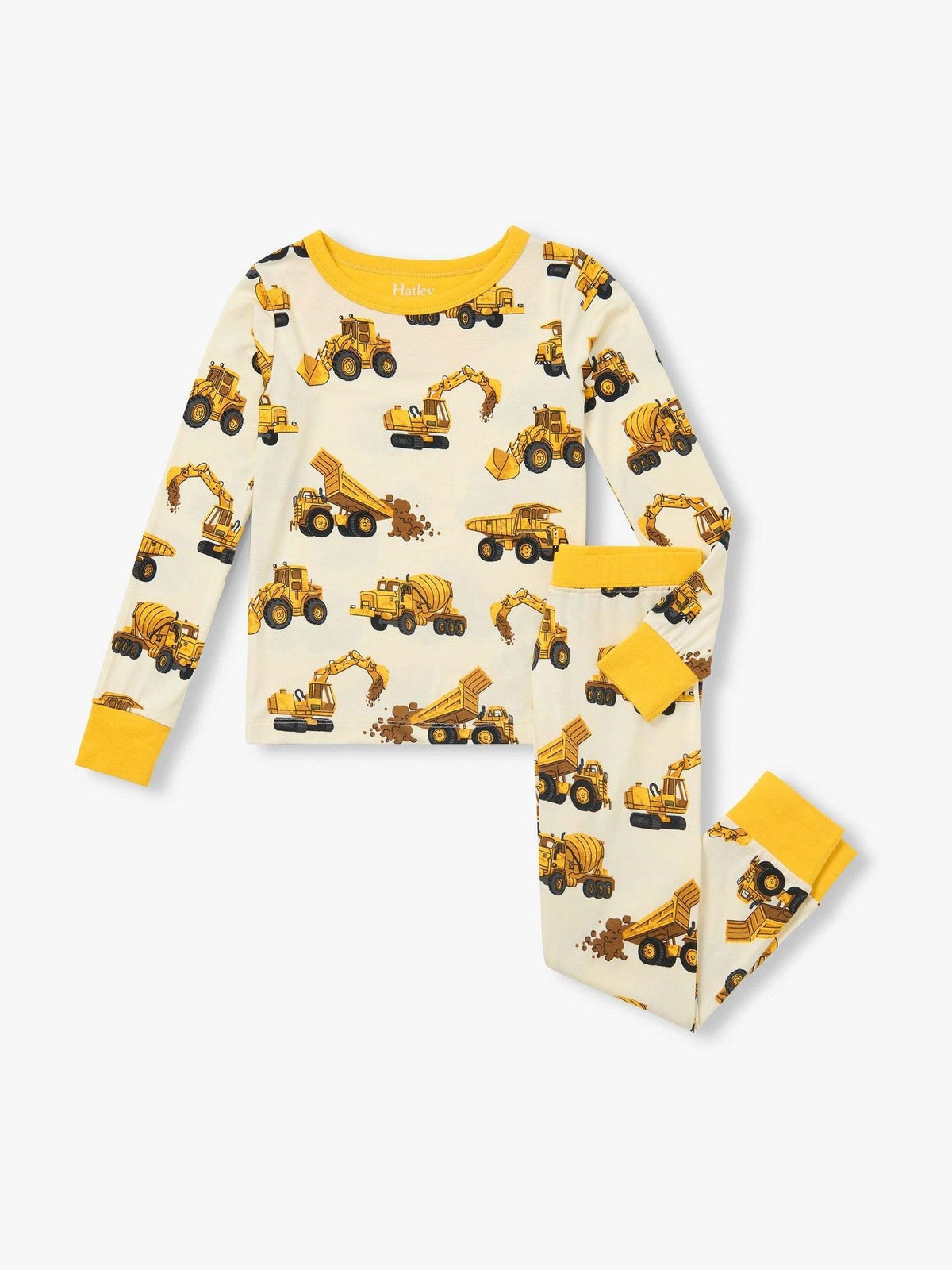 Hatley Natural Construction Trucks Pyjamas Set - image 1