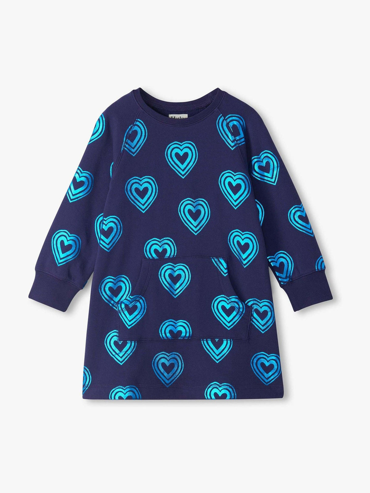 Dsiney Kidz - Hatley Blue Rainbow Hearts Sweatshirt Dress image 1
