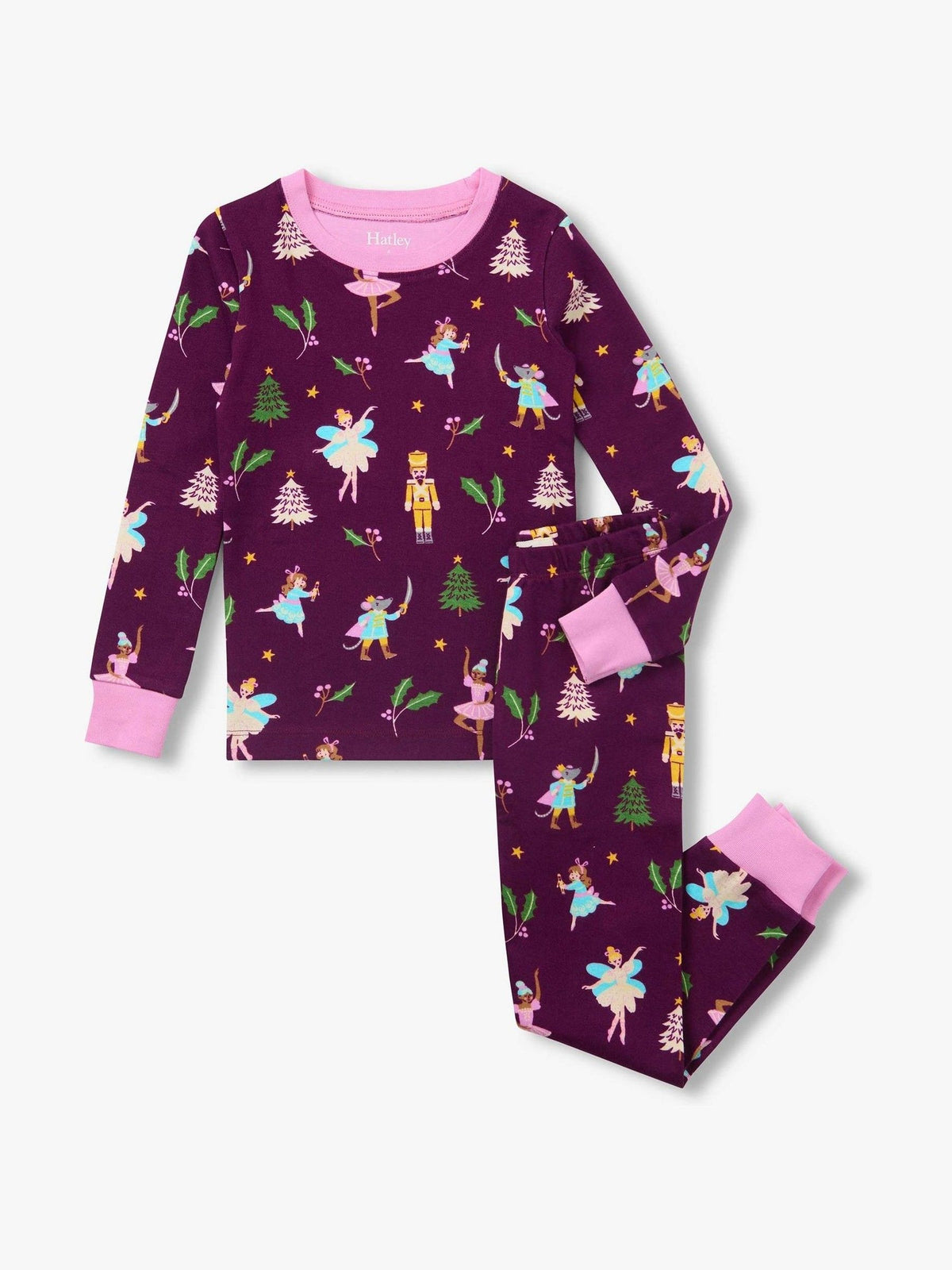 Hatley Purple Nutcracker Cotton Rib Pyjamas Set - image 1