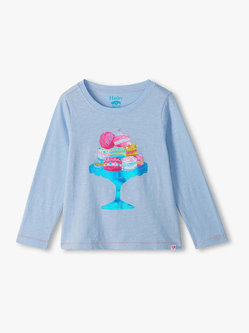 Dsiney Kidz - Hatley Blue Yummy Macarons Long Sleeve Graphic T-Shirt image 1