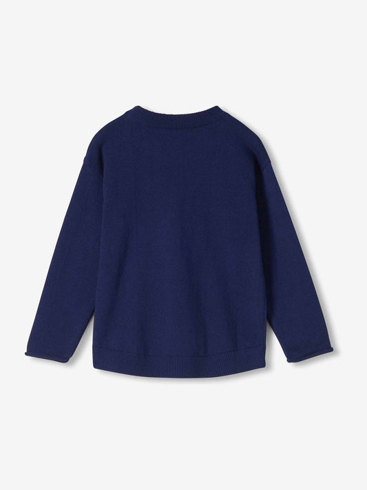 Dsiney Kidz - Hatley Blue Pink Bow Sequin Crew Neck Jumper image 2