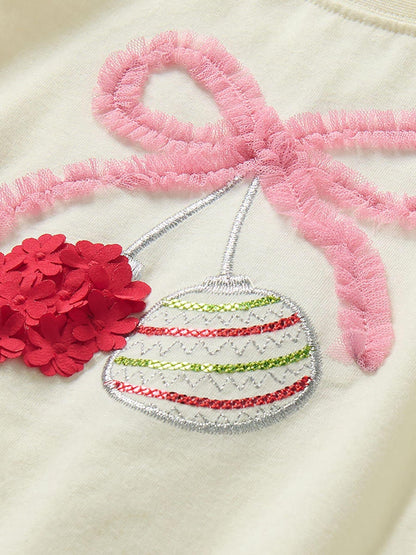 Hatley Natural Ornament Bow Gathered Back T-Shirt - image 3