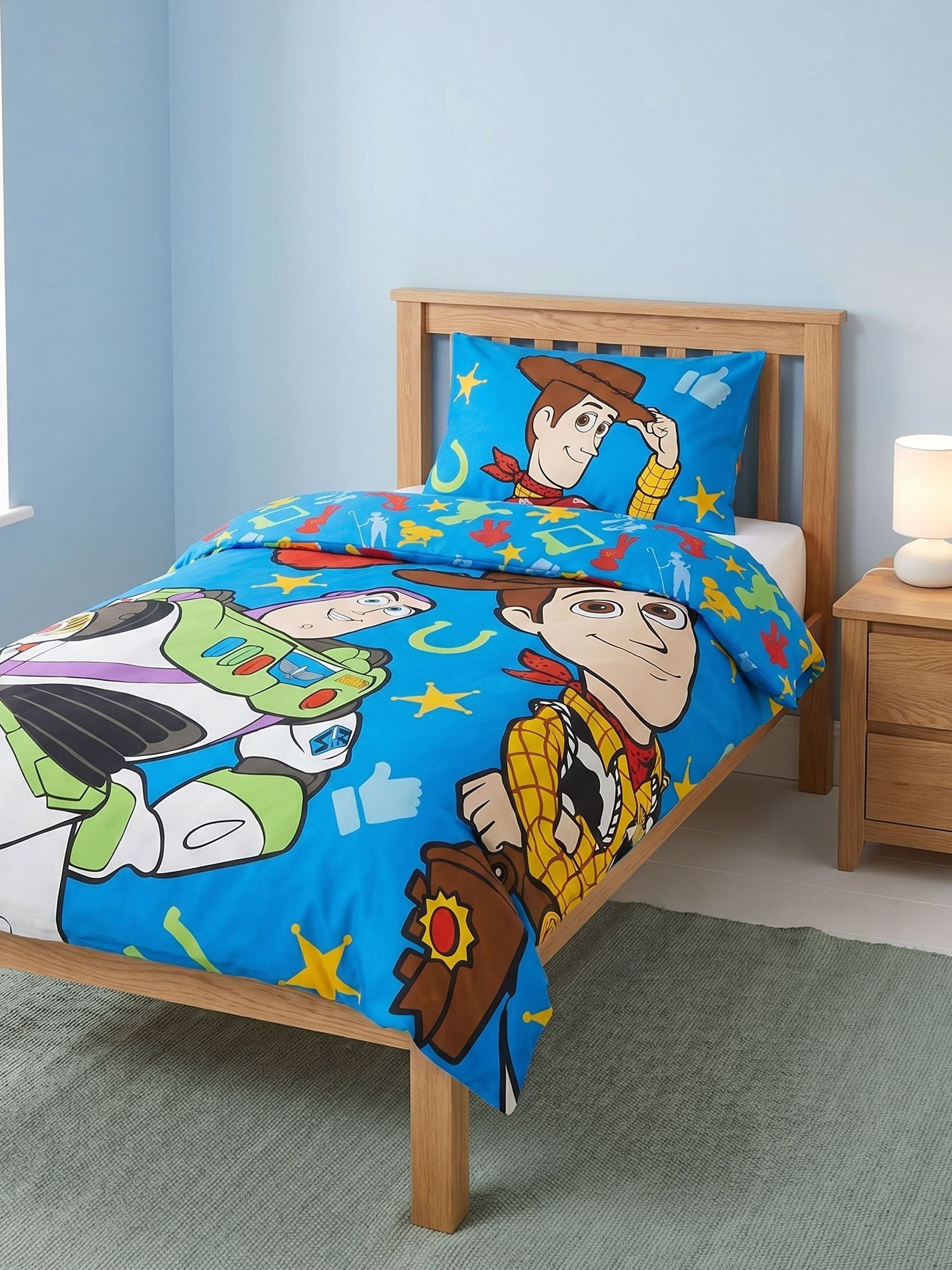 Dsiney Kidz - Vanilla Underground Blue Toy Story Single Duvet Set image 1