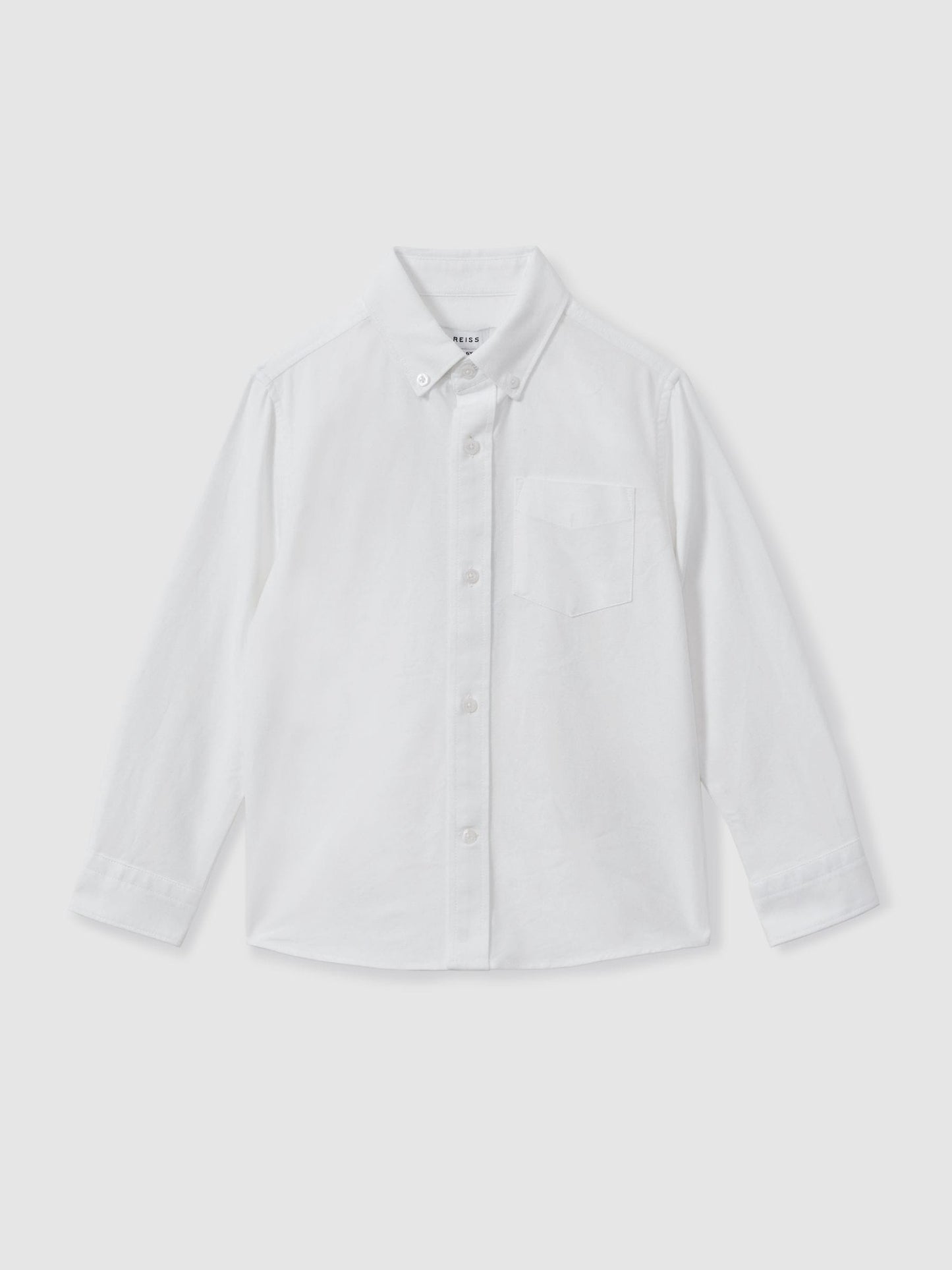 Reiss White Greenwich 3-9 yrs Button Down Oxford Shirt image 2