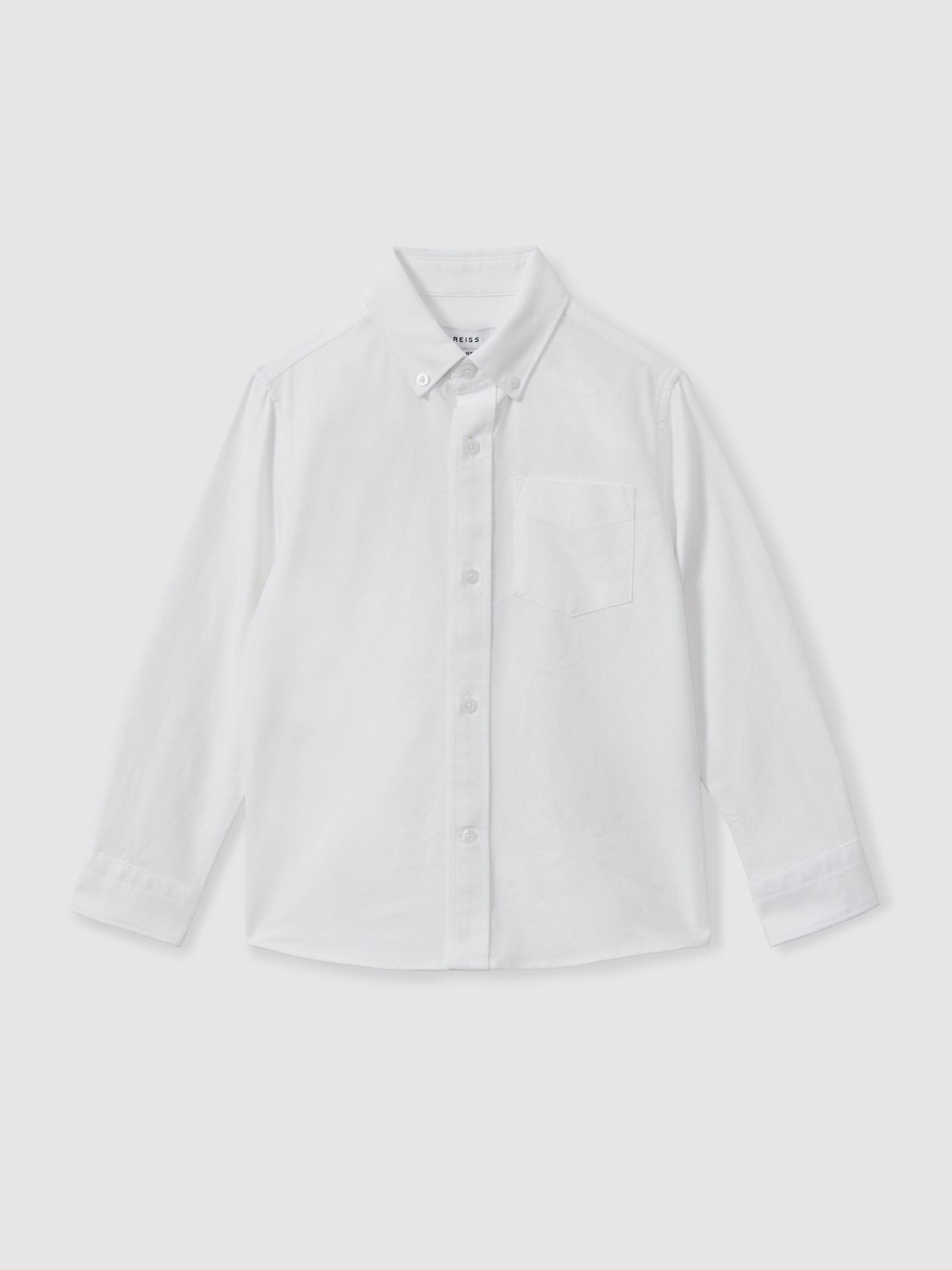 Reiss White Greenwich 3-9 yrs Button Down Oxford Shirt image 2