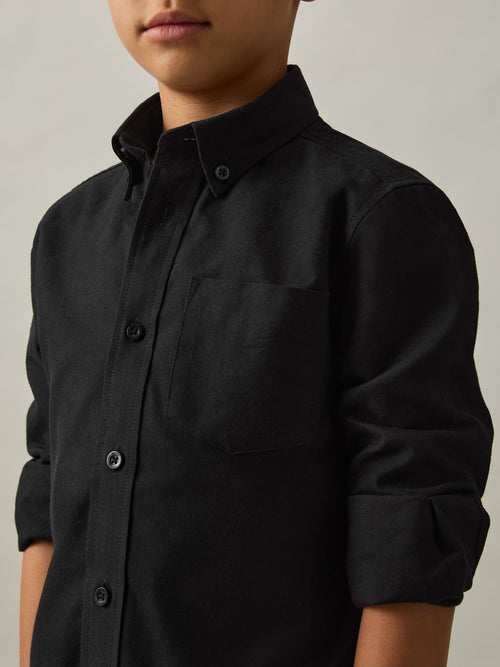 Reiss Black Greenwich 9-13 yrs Button Down Oxford Shirt image 1