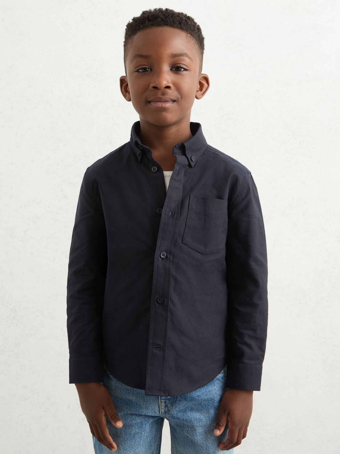 Reiss Navy Greenwich 9-13 yrs Button Down Oxford Shirt image 3