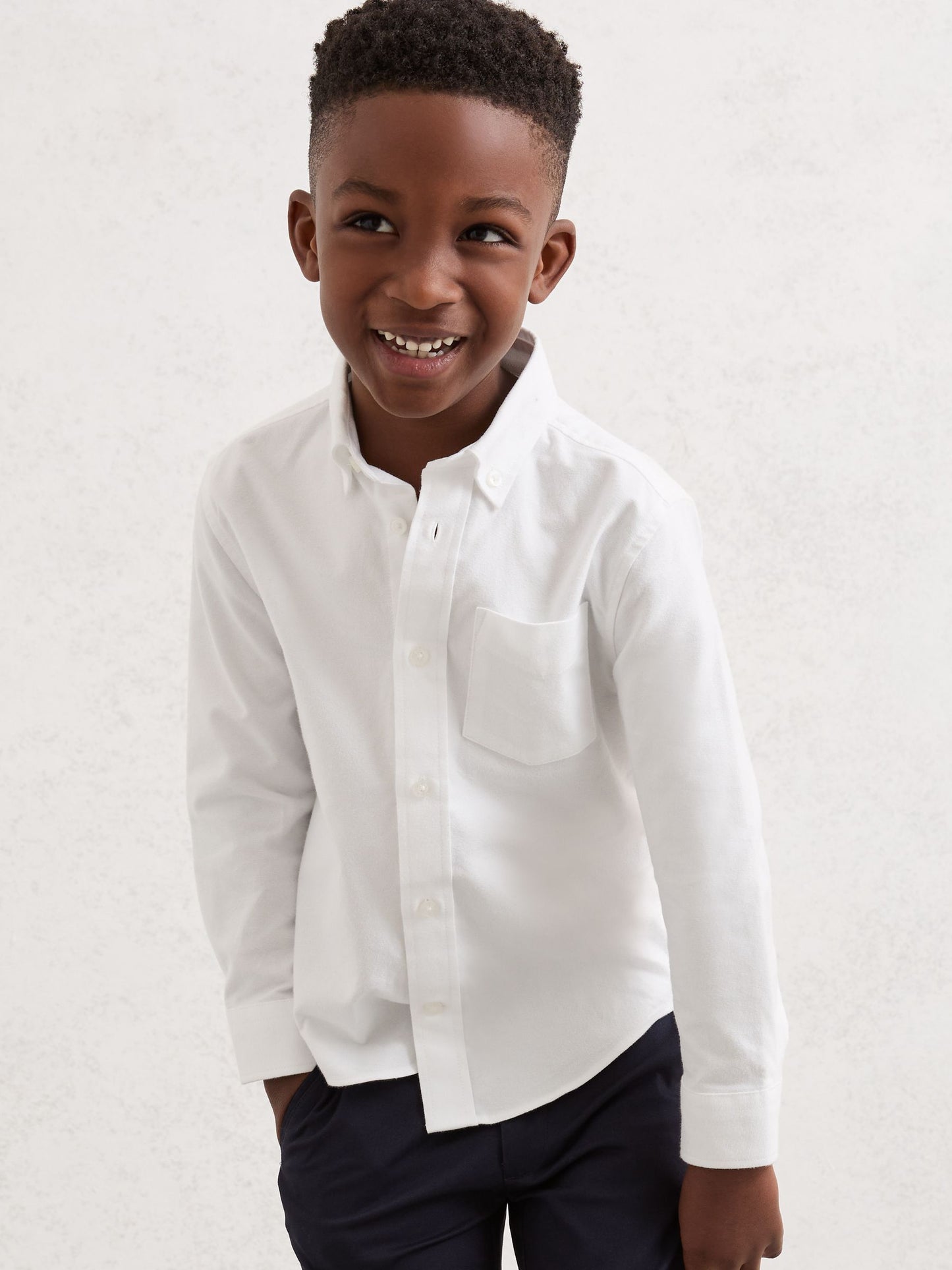 Reiss White Greenwich 9-13 yrs Button Down Oxford Shirt image 3