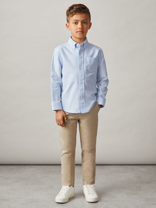 Reiss Soft Blue Greenwich 9-13 yrs Button Down Oxford Shirt image 1