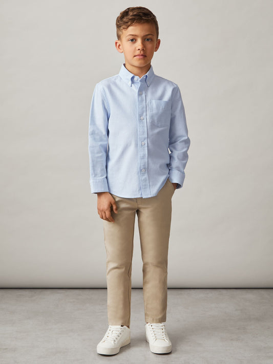 Reiss Soft Blue Greenwich 9-13 yrs Button Down Oxford Shirt image 1