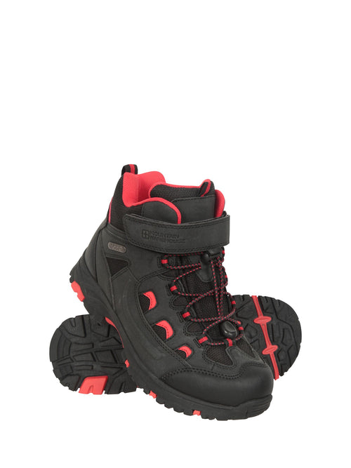 Mountain Warehouse Black Adventurer Kids Adaptive Walking Boots image 1