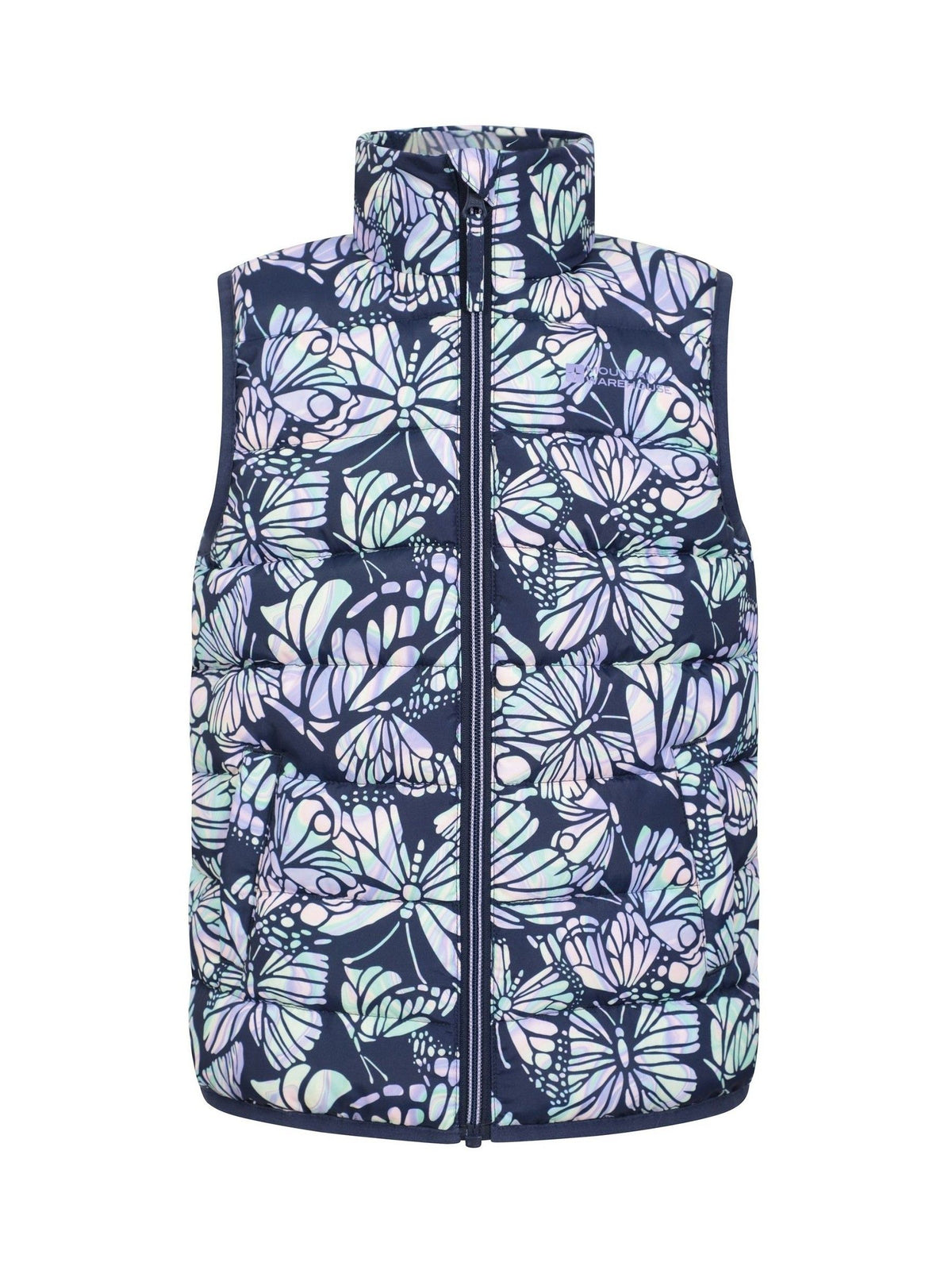 Dsiney Kidz - Mountain Warehouse Purple Marl Kids Rocko Printed Padded Gilet image 1