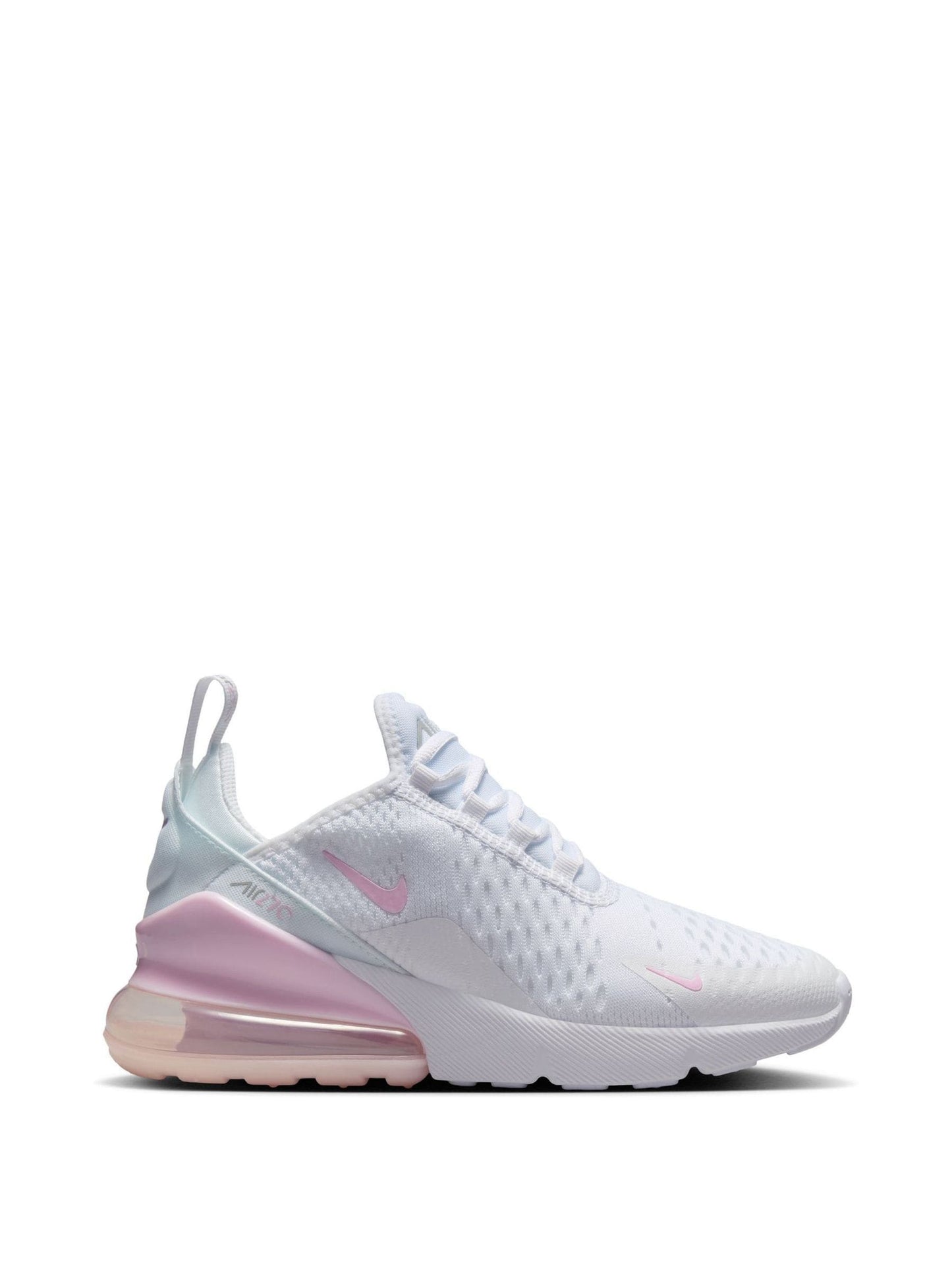 Nike White Pink Youth Air Max 270 Trainers image 3