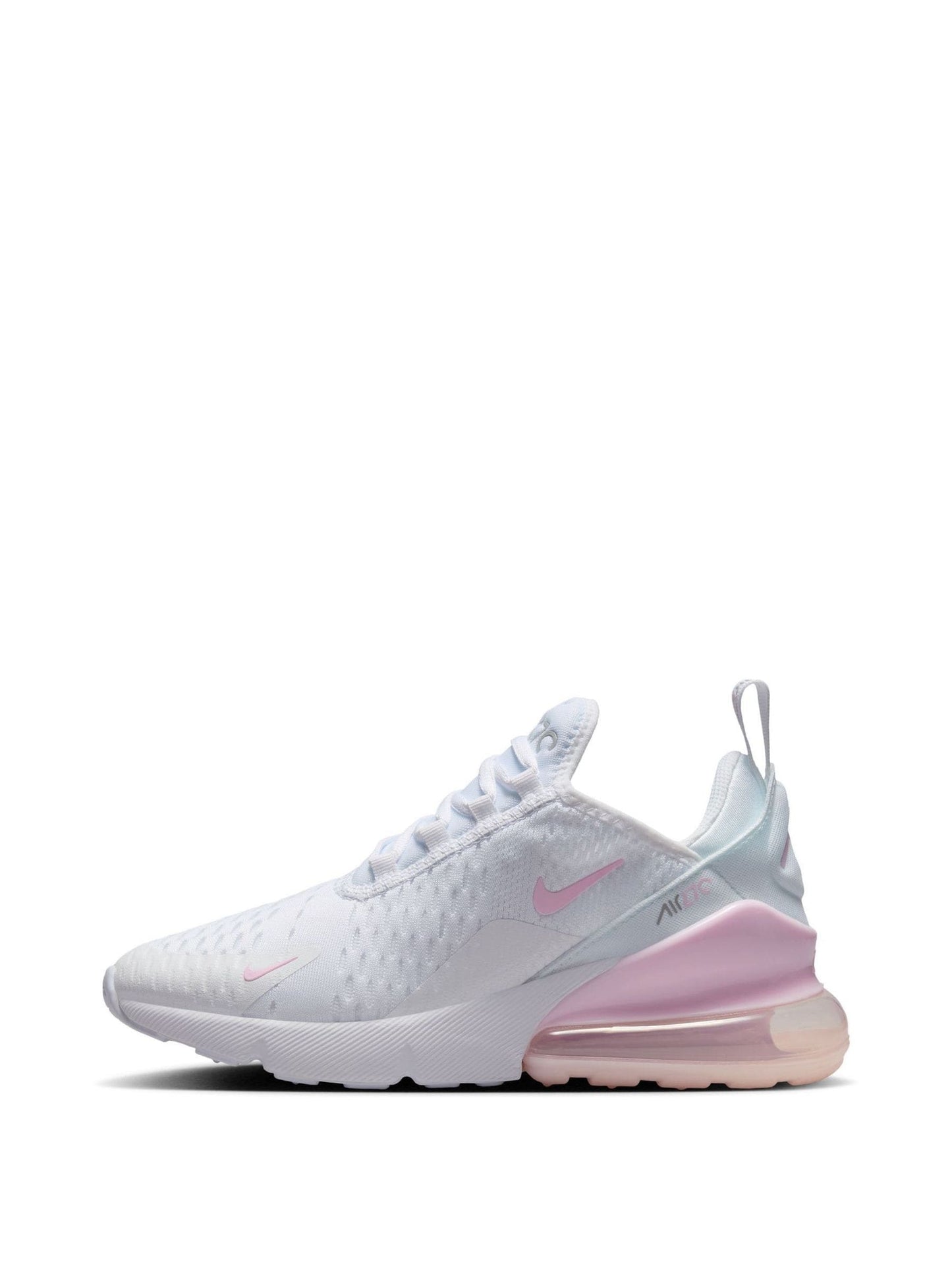 Nike White Pink Youth Air Max 270 Trainers image 4