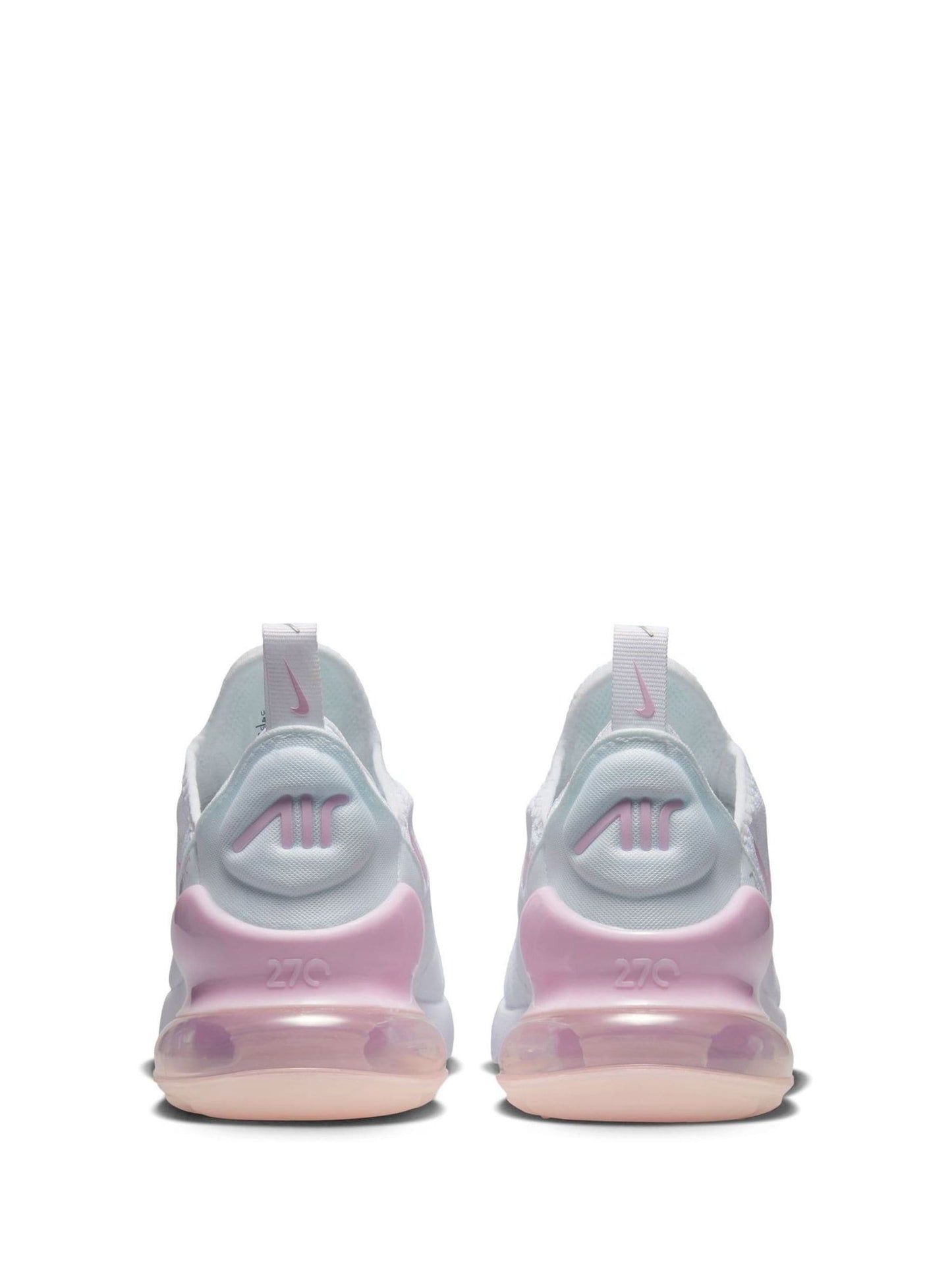 Nike White Pink Youth Air Max 270 Trainers image 6