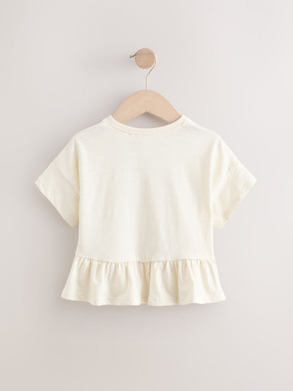 Dsiney Kidz - Ecru Short Sleeve Peplum T-Shirt (3mths-7yrs) image 6