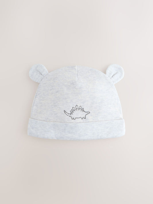 Grey Dinosaur Baby Beanie Hats 3 Pack (0-18mths) image 3