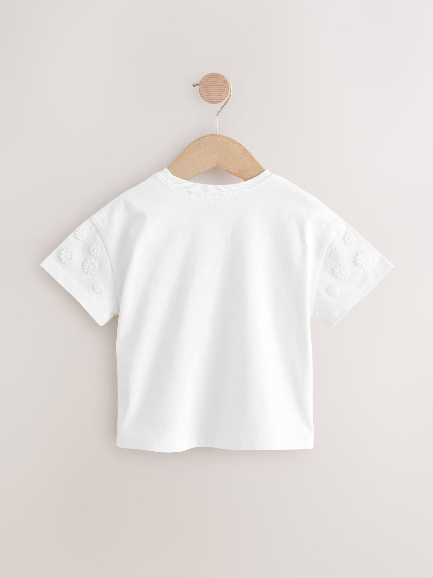 Cream 100% Cotton Daisy Short Sleeve T-Shirt (3mths-7yrs) image 6