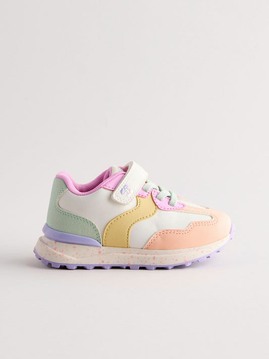 Multi Bright Elastic Lace Touch Fastening Trainers image 2