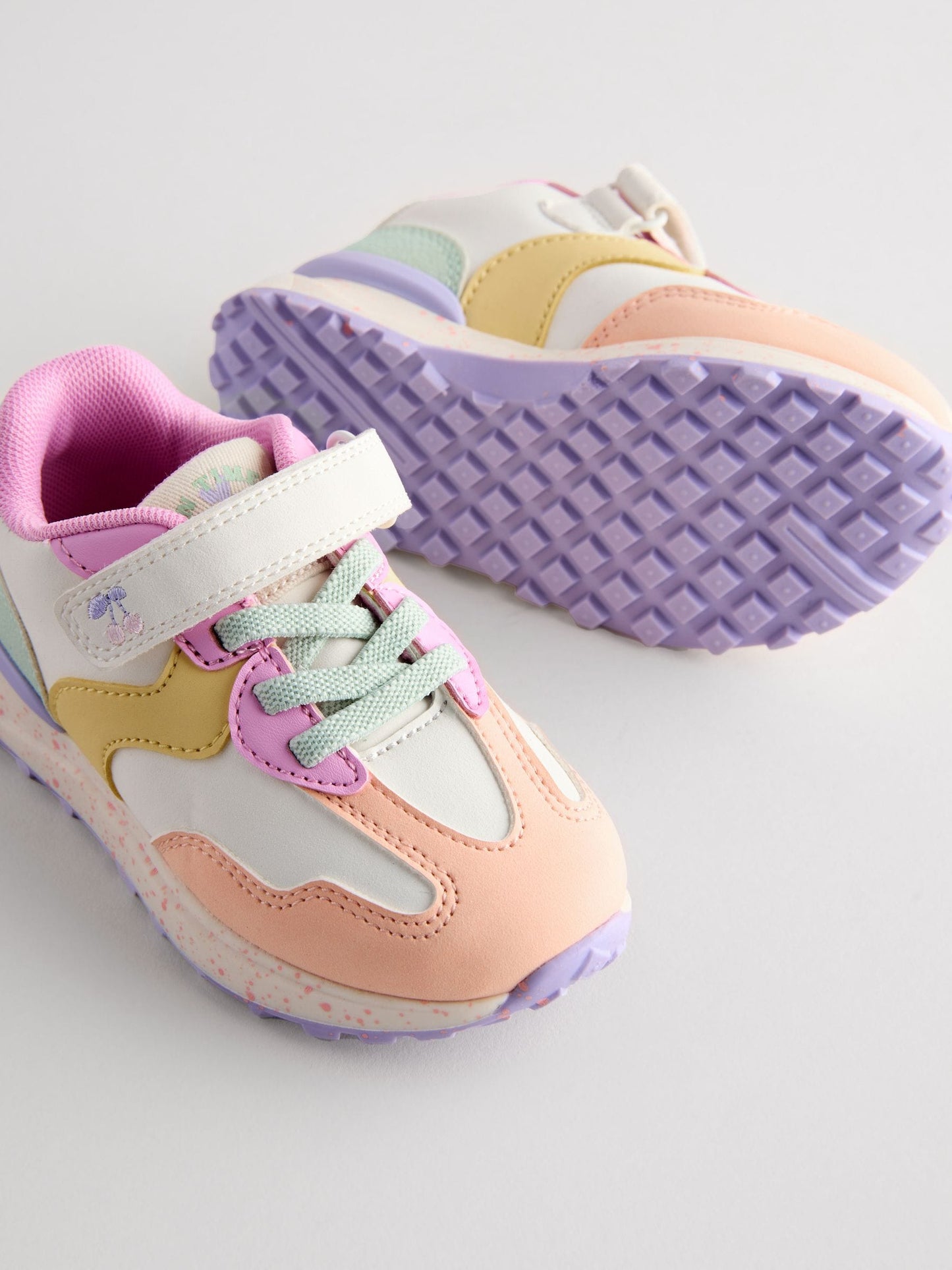 Multi Bright Elastic Lace Touch Fastening Trainers image 5