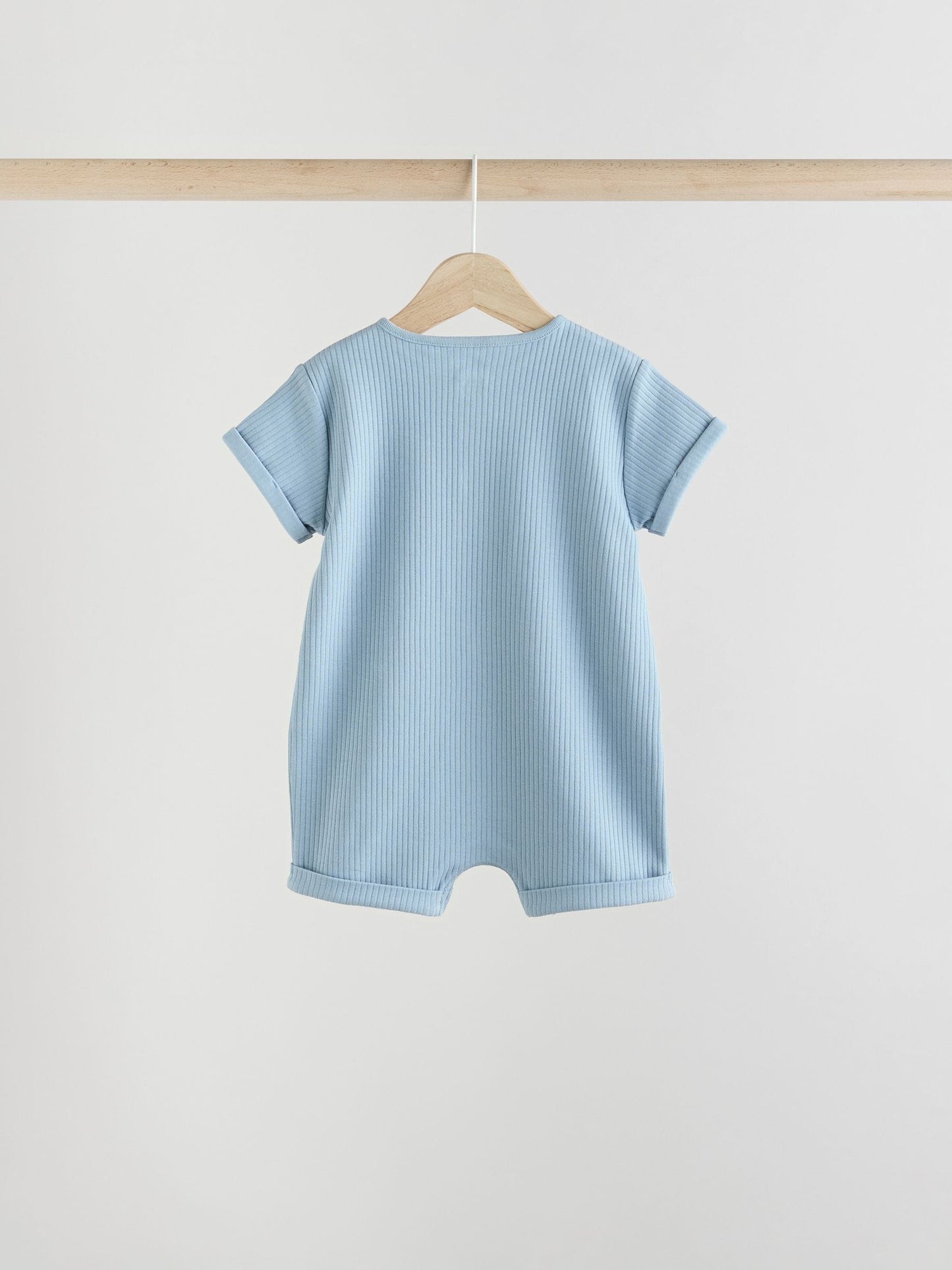 Blue Grandad Button Neck Baby Rompers 4 Pack image 4