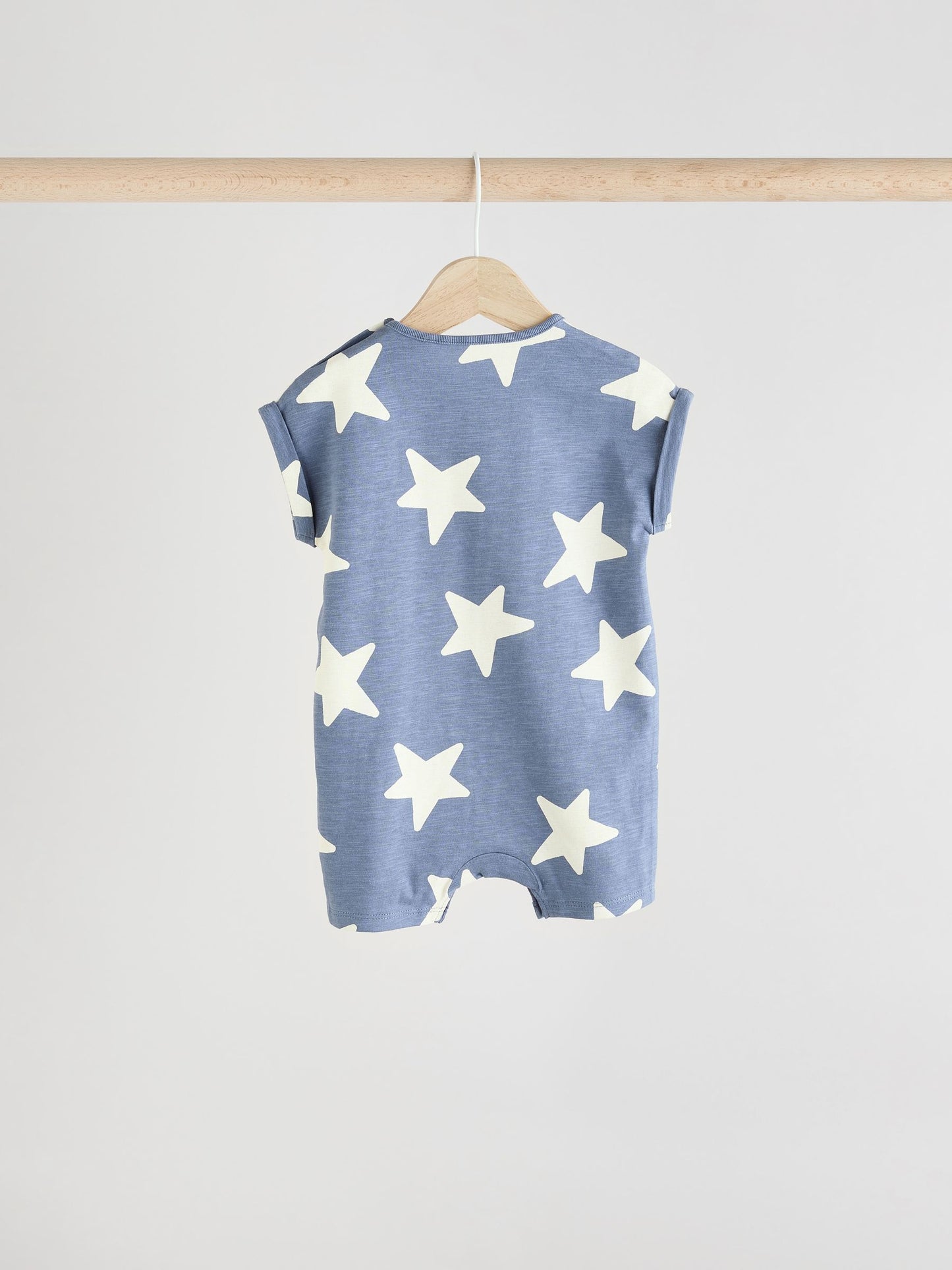 Teal Blue Jersey Baby Rompers 4 Pack image 4