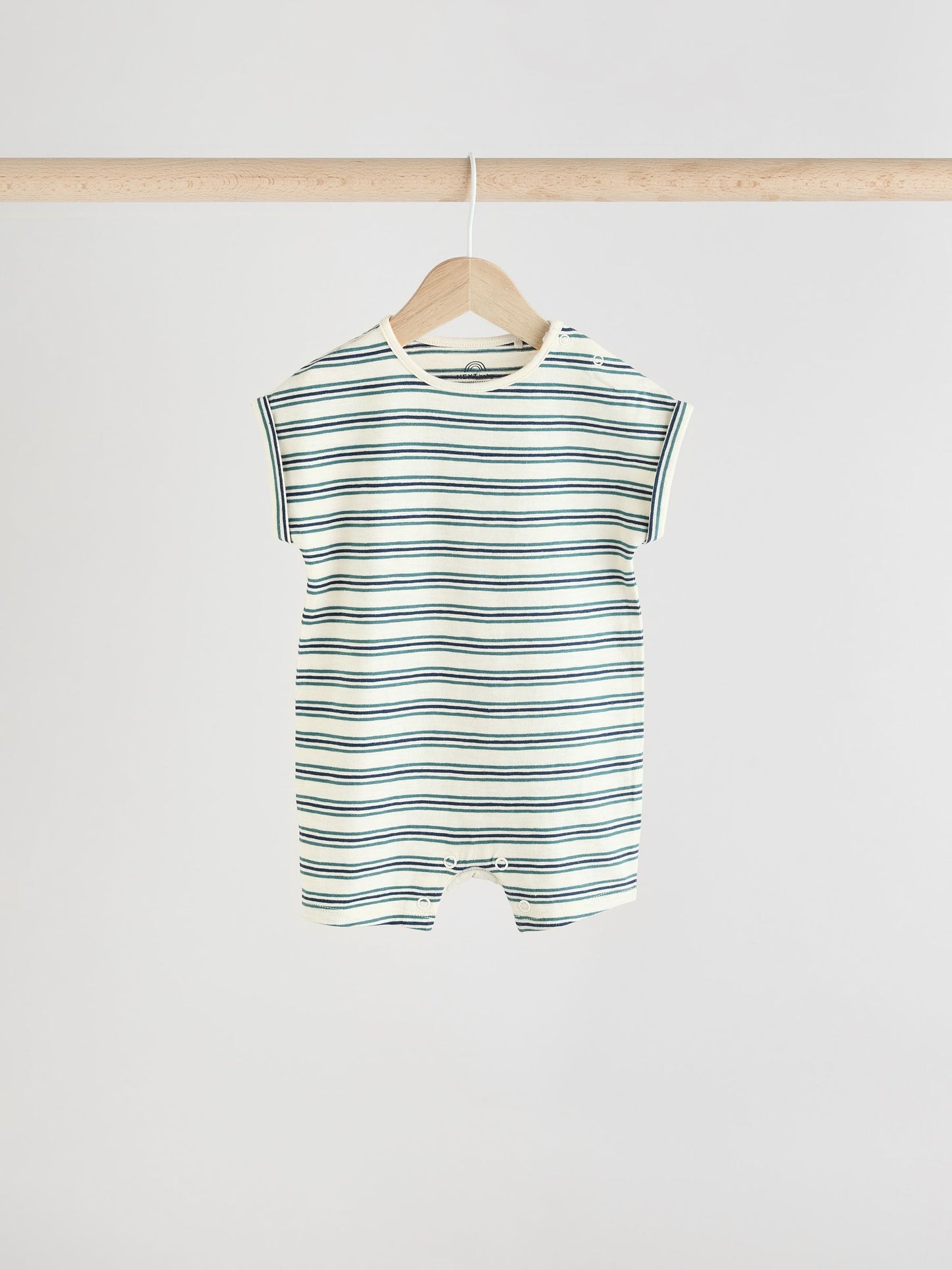Teal Blue Jersey Baby Rompers 4 Pack image 5
