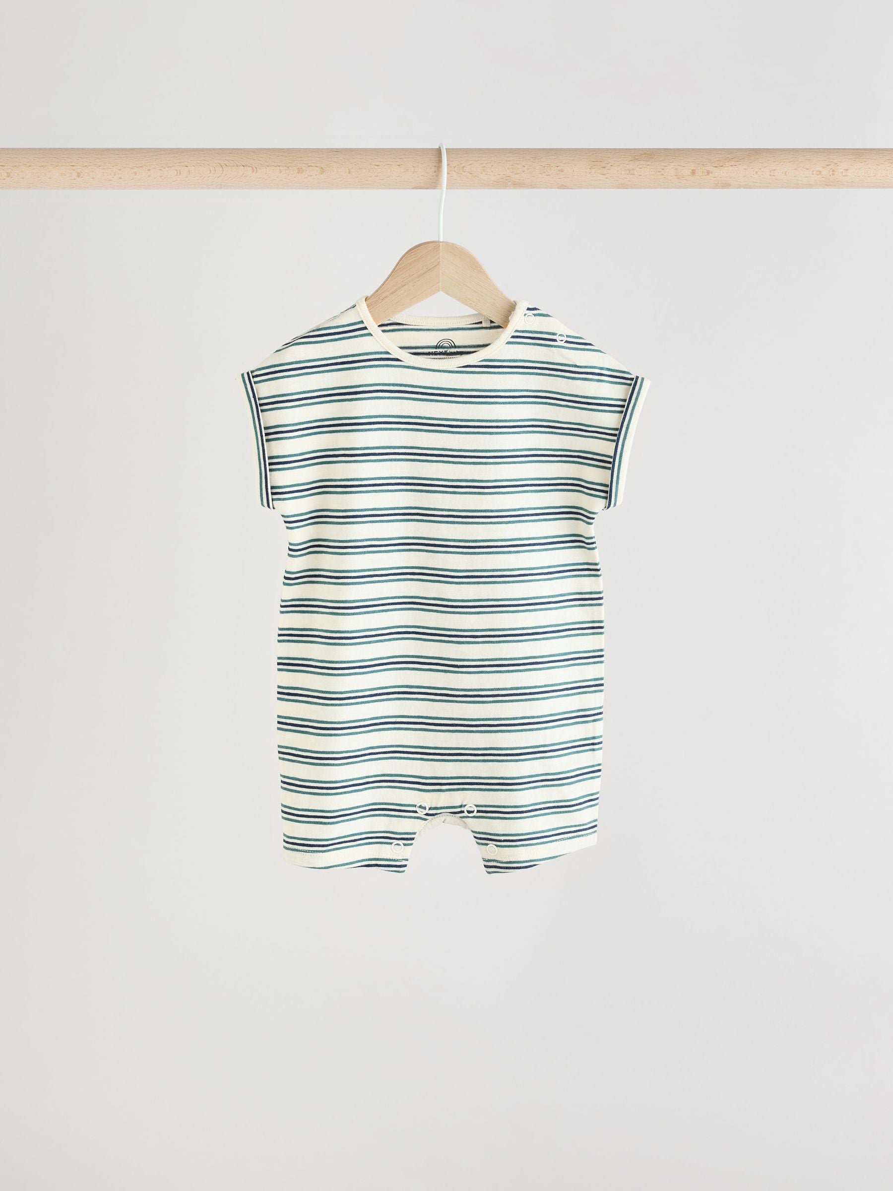 Teal Blue Jersey Baby Rompers 4 Pack image 5