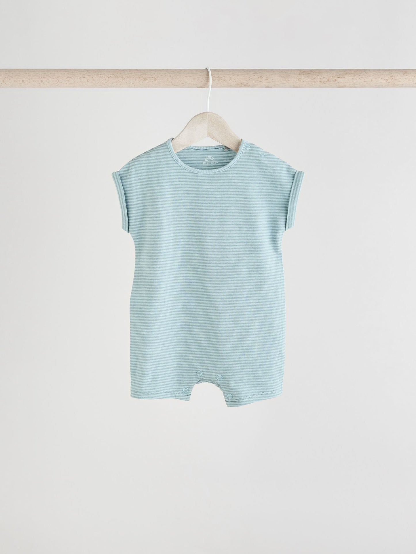 Teal Blue Jersey Baby Rompers 4 Pack image 6