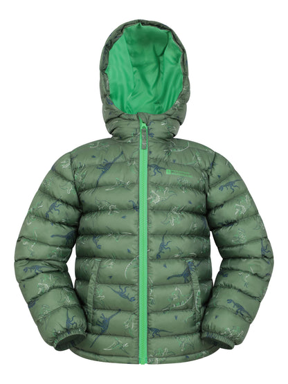 Dsiney Kidz - Mountain Warehouse Dark Green Seasons  Printed Water-Resistant Padded Jacket image 1