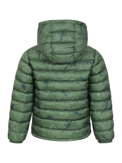 Dsiney Kidz - Mountain Warehouse Dark Green Seasons  Printed Water-Resistant Padded Jacket image 3