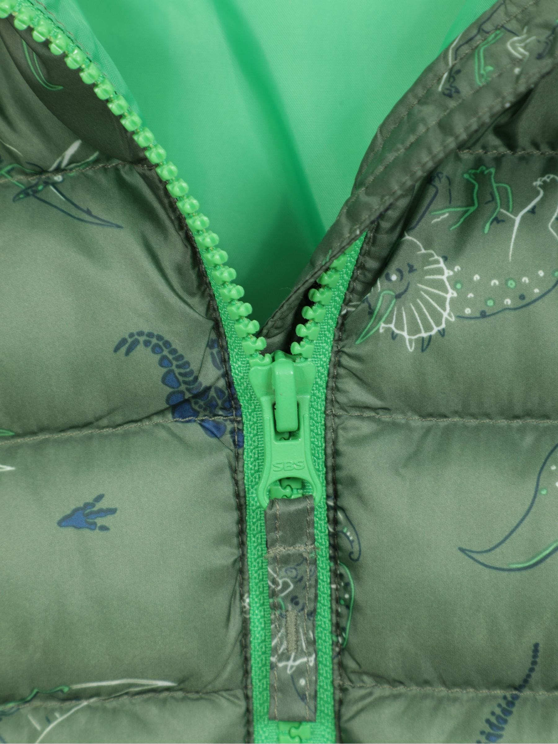 Dsiney Kidz - Mountain Warehouse Dark Green Seasons  Printed Water-Resistant Padded Jacket image 5