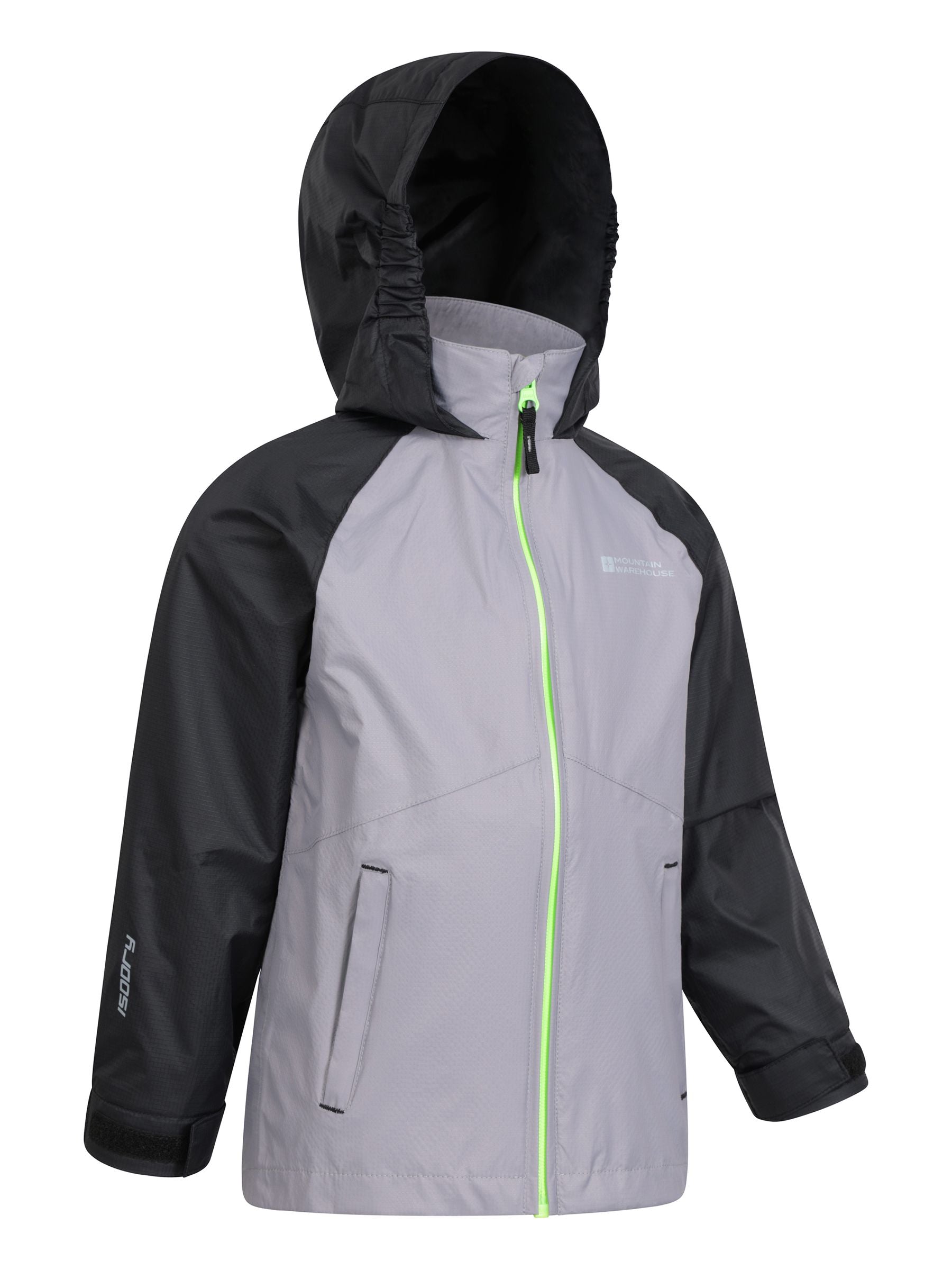 Dsiney Kidz - Mountain Warehouse Grey Torrent II Kids Waterproof Jacket image 6
