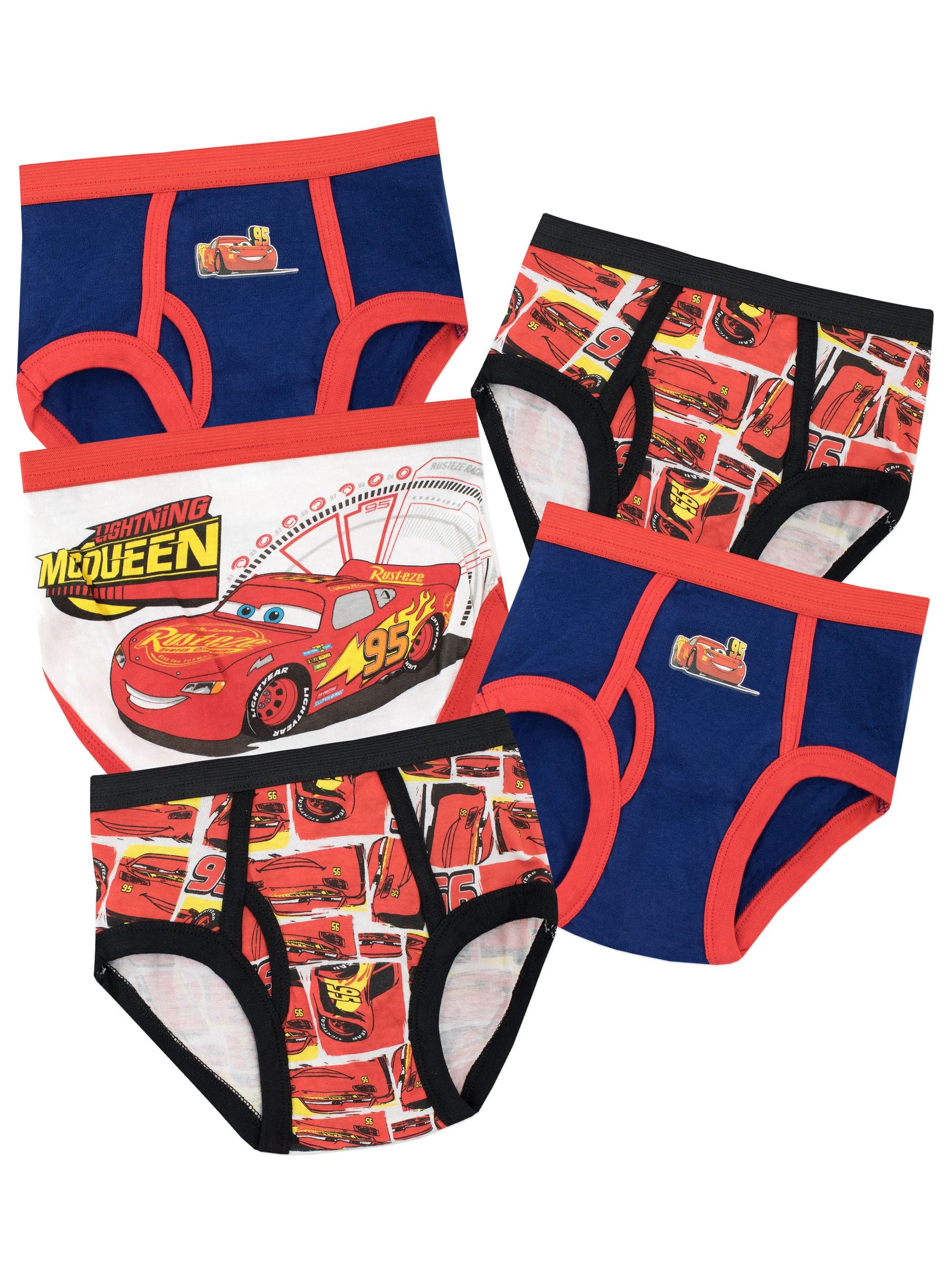 Dsiney Kidz - Character Red Disney Cars 100% Cotton Underwears 5 Pack image 1