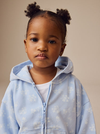 Blue Ditsy Print Hoodie (3mths-7yrs)